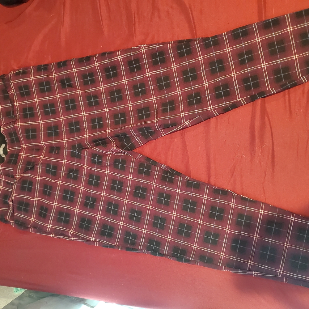 Maurices Red Plaid Pantsuit